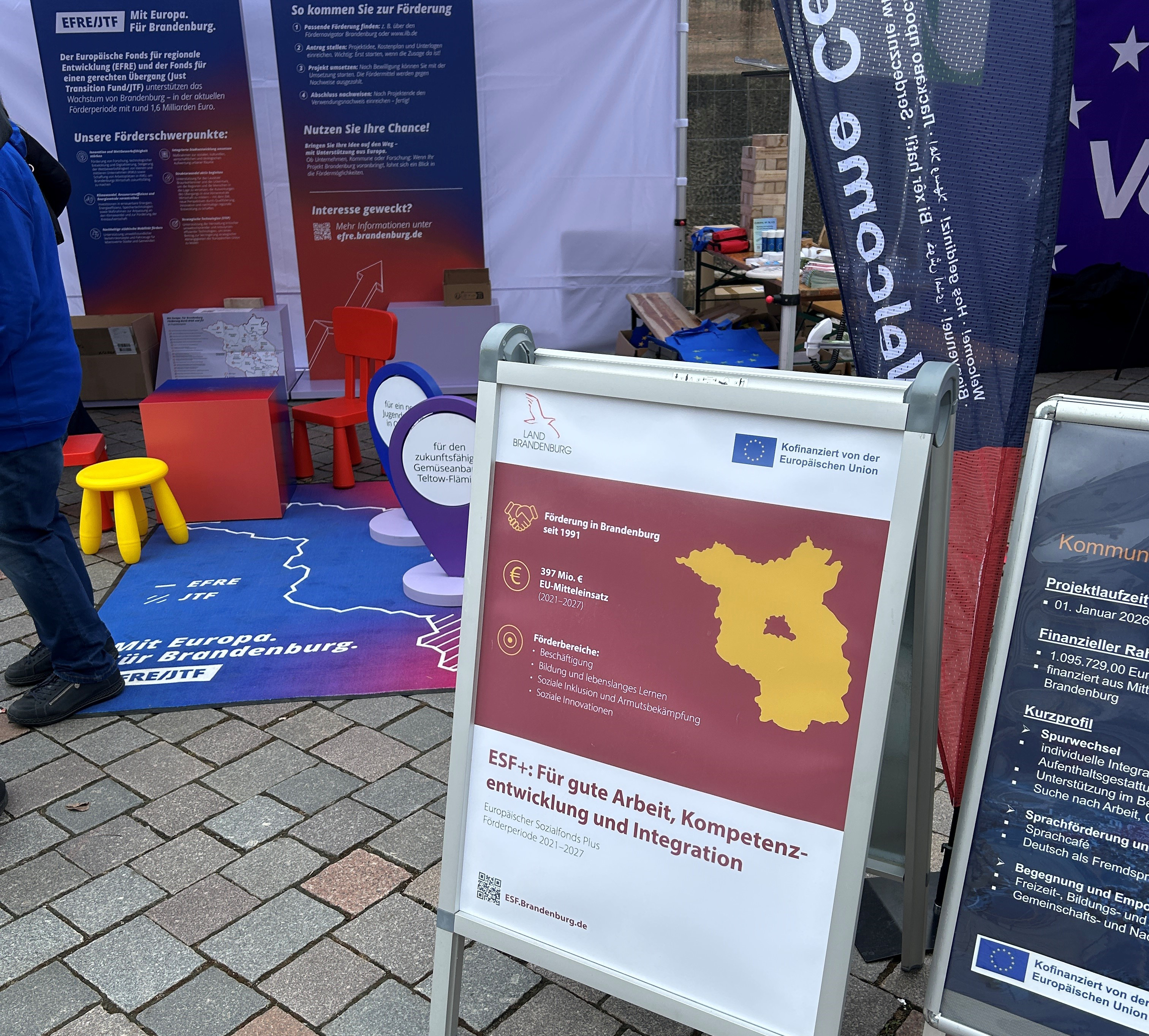 Der gemeinsame Stand der Verwaltungsbehörden der EU-Fonds in Brandenburg (Copyright: Nassar Ranim)