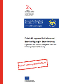 Bild vergrößern (Bild: Entwicklung von Betrieben und Beschäftigung in Brandenburg Ergebnisse der 21. Welle des Betriebspanels Brandenburg )