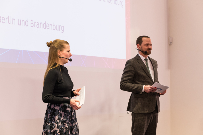 Das Moderationsteam des BPW-Teams: Janine Korbaniak (IBB) und Tilo Hönisch (ILB).